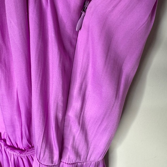 Banana Republic Satiny Knee midi Length sleeveless dress purple Size 2 - Picture 8 of 8